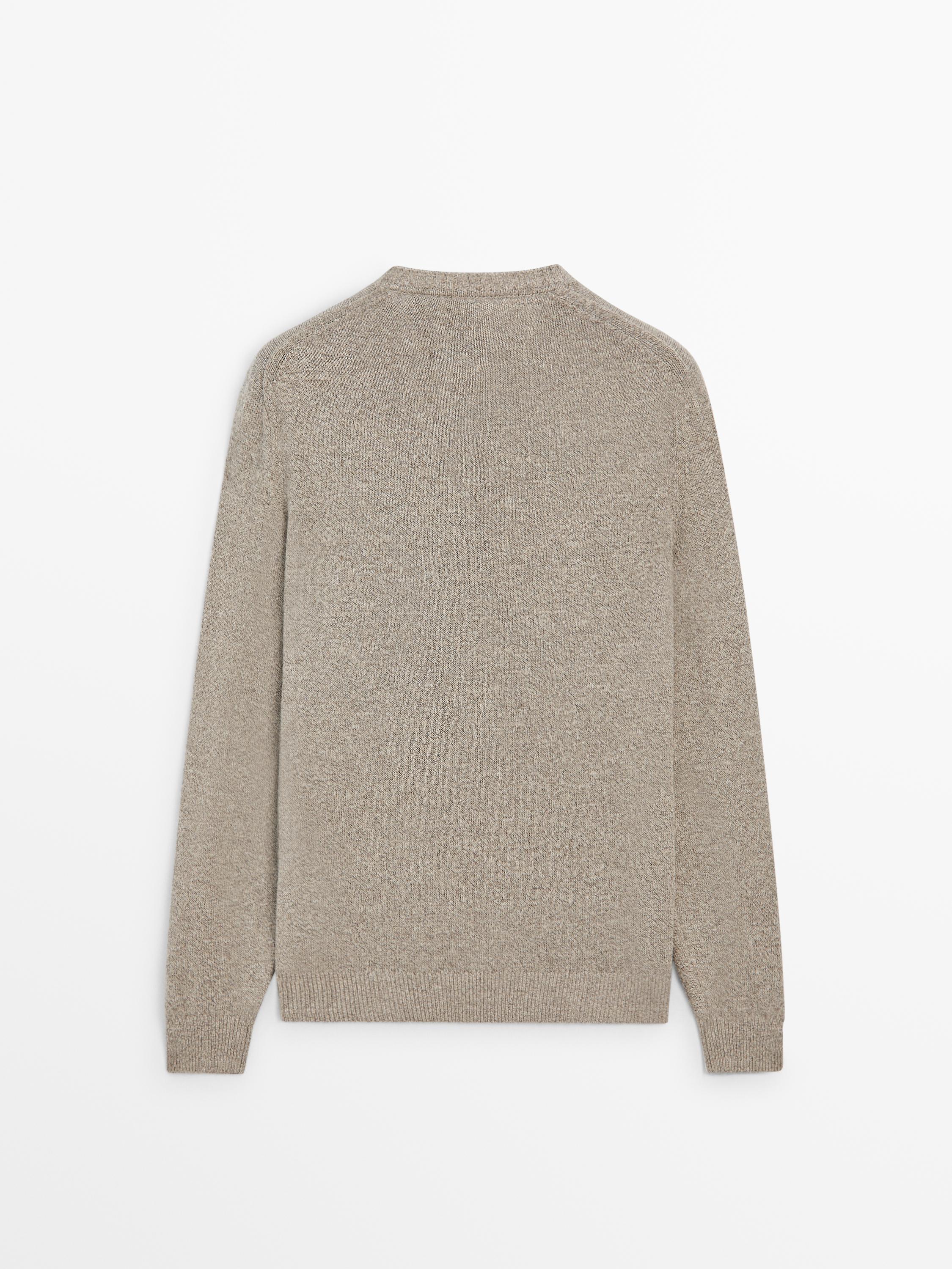 Pull en maille moulinée de coton et lin